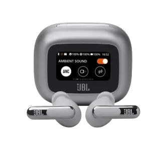 Słuchawki bezprzewodowe JBL Live Beam 3 Dokanałowe Bluetooth 5.3 Srebrny