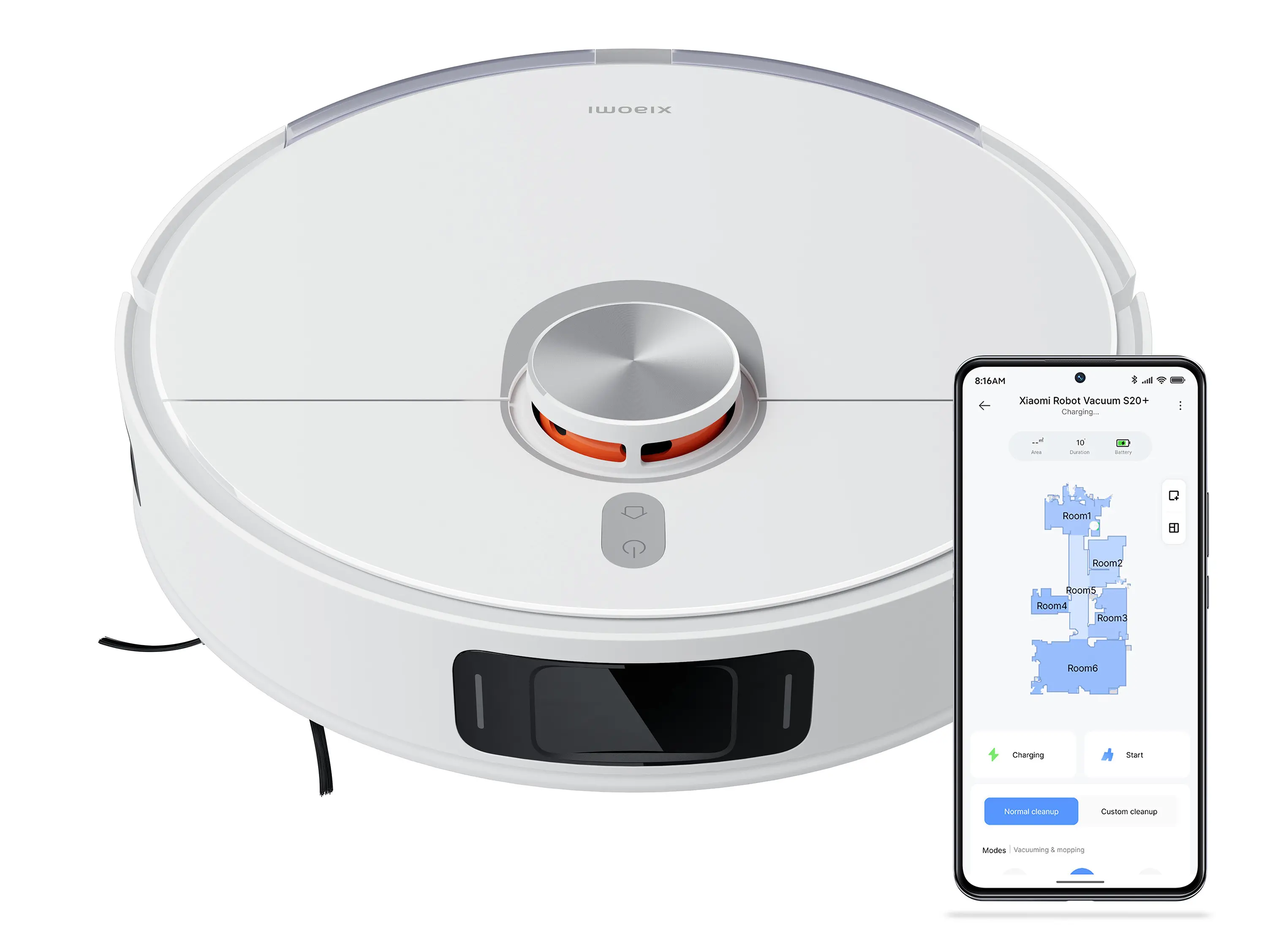 Robot sprzątający Xiaomi Robot Vacuum S20+ Funkcja mopowania Tworzenie mapy pomieszczenia 65dB