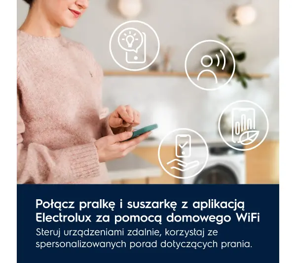 Electrolux 900 PureWash EW9F5417WCP Funkcje AI 10kg 1400obr/min Zdalne sterowanie - TRZECI -55%, ALBO 5-TY ZA 1ZŁ - Kup na Raty - RRSO 0%