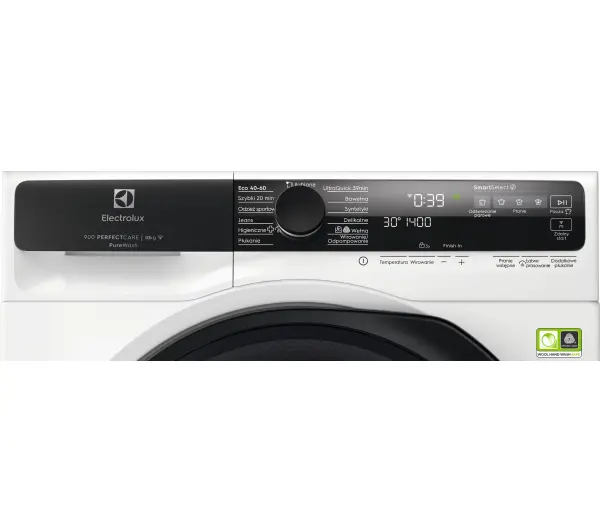 Electrolux 900 PureWash EW9F5417WCP Funkcje AI 10kg 1400obr/min Zdalne sterowanie - TRZECI -55%, ALBO 5-TY ZA 1ZŁ - Kup na Raty - RRSO 0%
