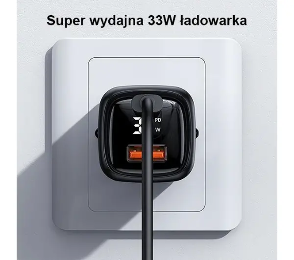 USAMS CC152TC02 USB-C+USB 33W PD3.0 FC Biały
