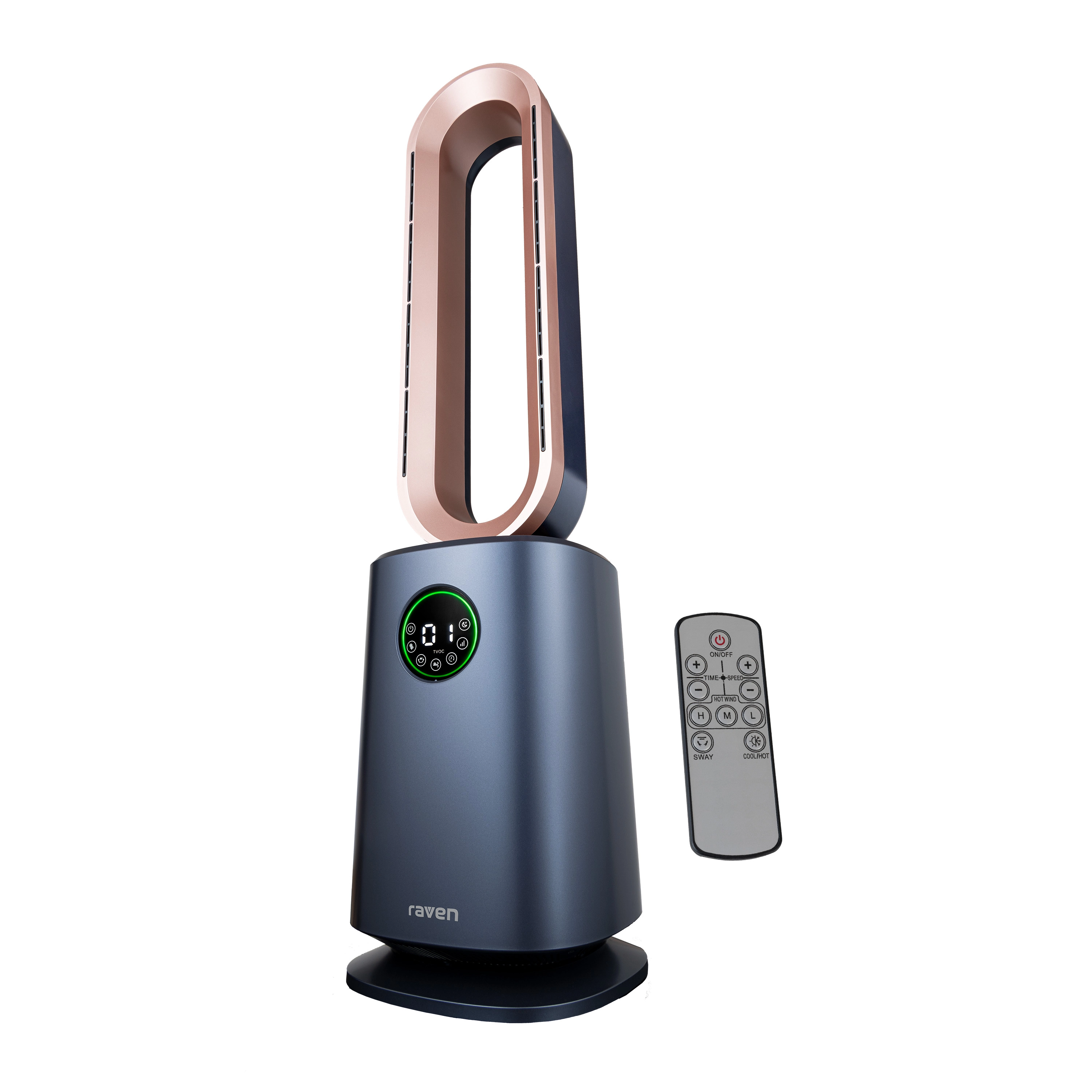 Termowentylator Raven ETW009 Z oczyszczaczem powietrza Obrotowa podstawa 1950W