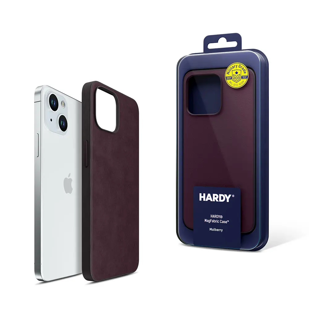 Etui 3mk Hardy MagFabric Case do Apple iPhone 15 Wiśniowy