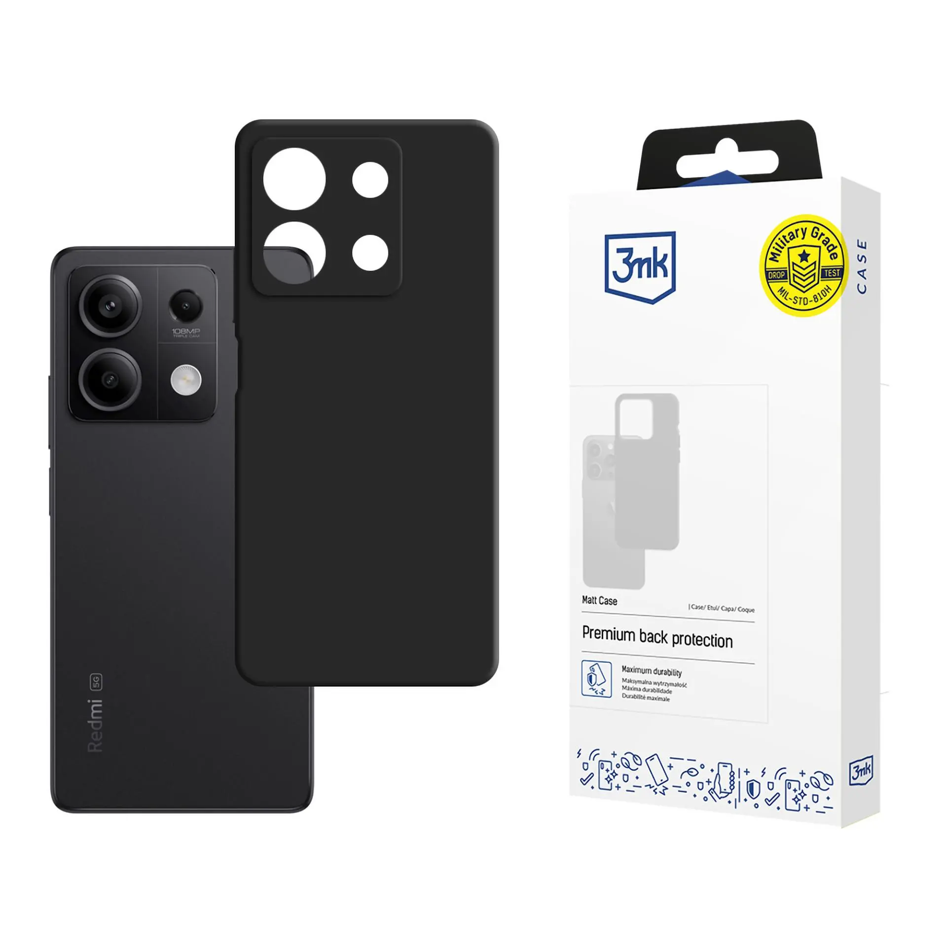 Etui 3mk Silicone Case do Redmi Note 13 Czarny