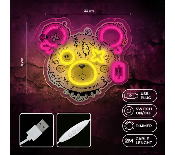 Forever Art LED Punk MIŚ FLA01