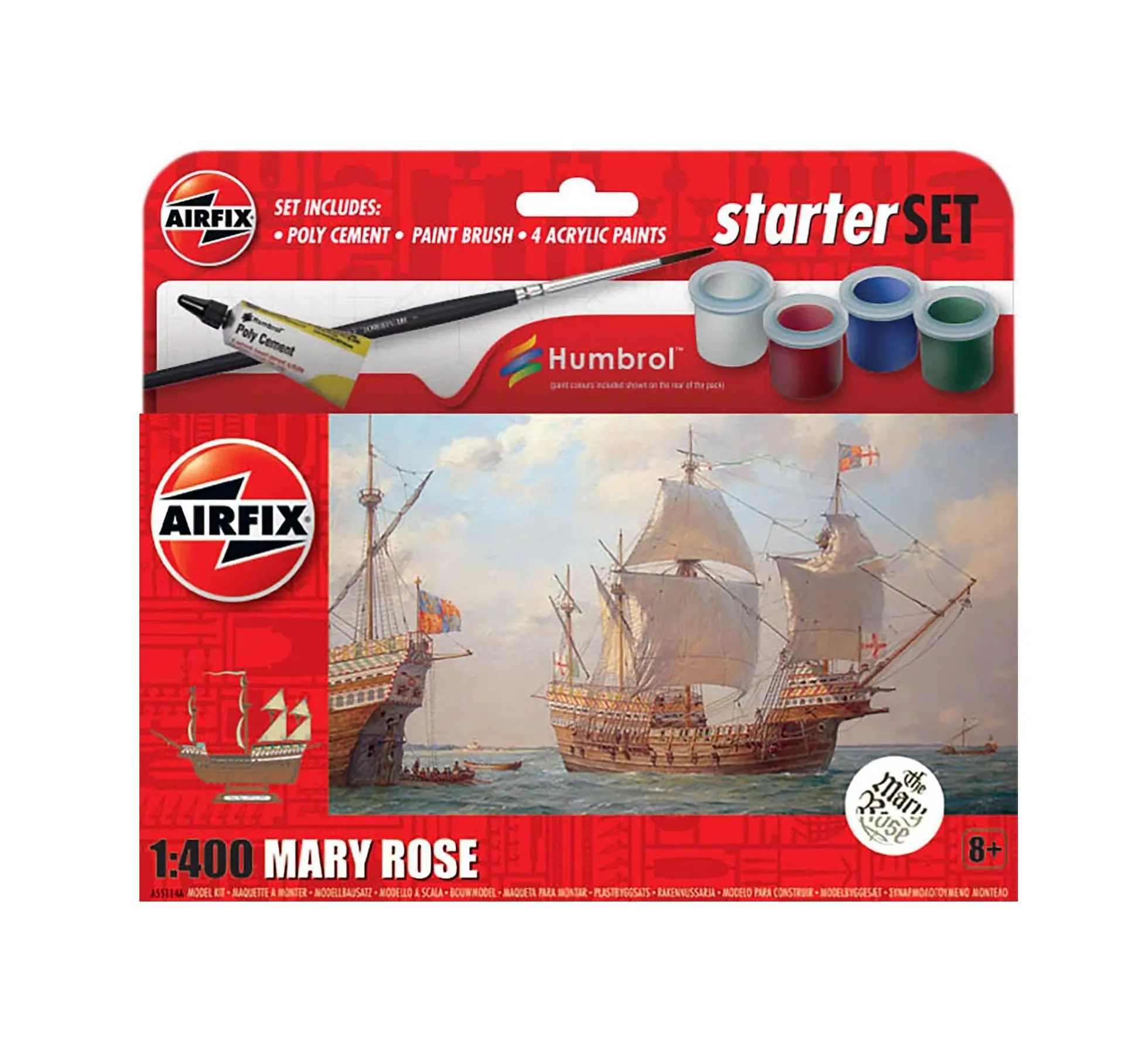 Model do sklejania Airfix A55114A Starter Set - Mary Rose