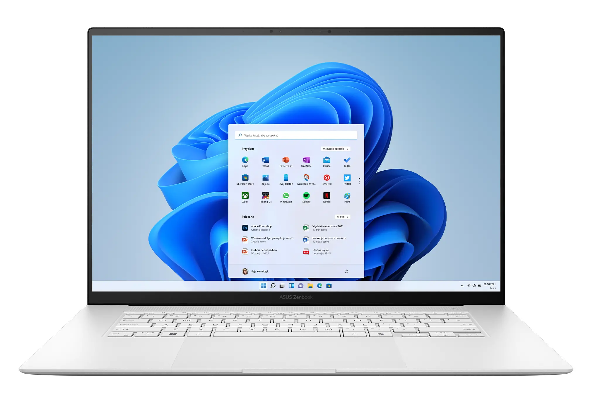 Laptop ASUS Zenbook S16 OLED UM5606WA-RK267X 16" 120Hz Ryzen AI 9 HX 370 32GB RAM 1TB Dysk SSD Win11 Pro Biały Funkcje AI