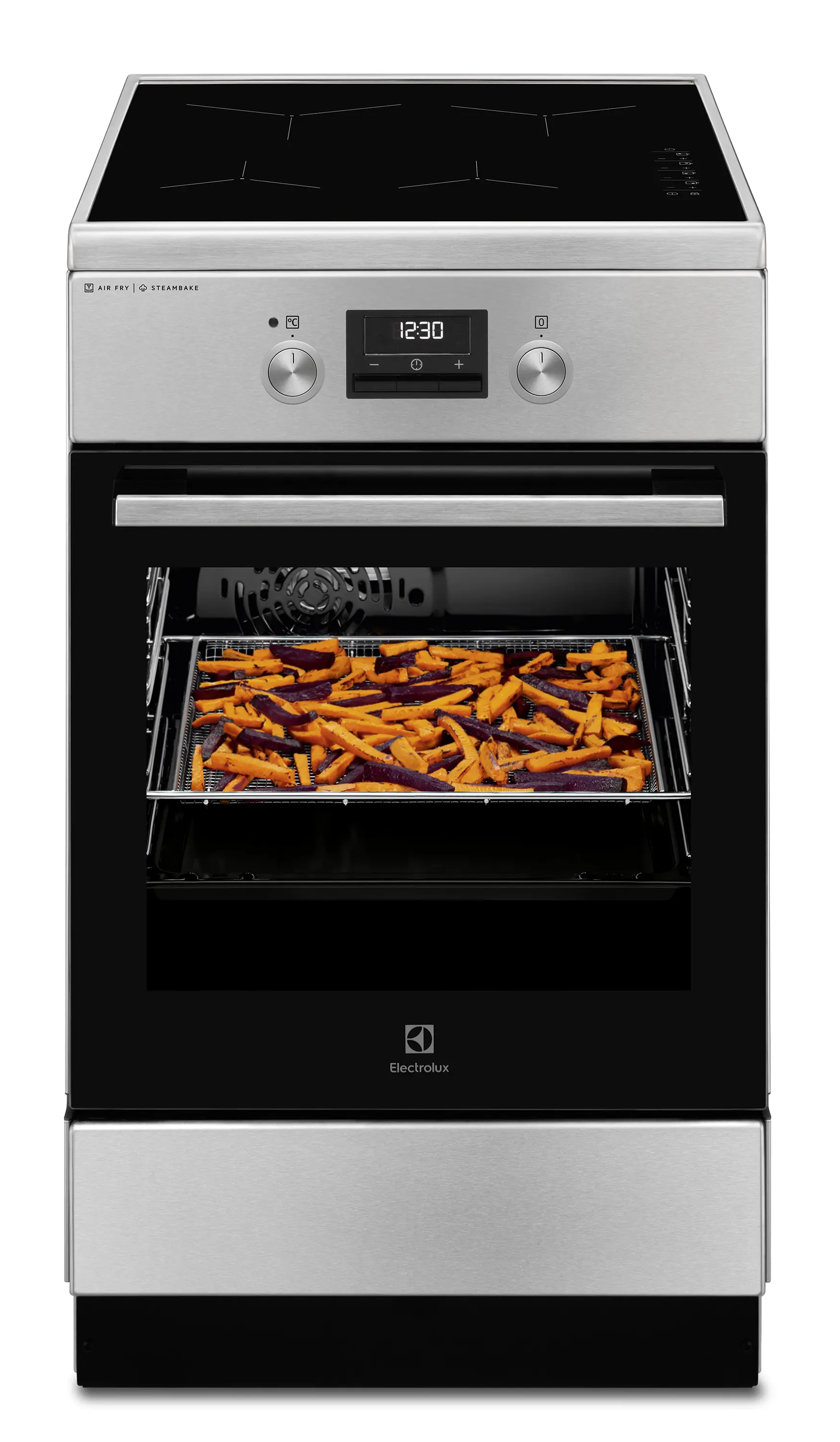 Kuchnia indukcyjna Electrolux 600 SteamBake LKI564266X Piekarnik z funkcją pary Termoobieg AirFry