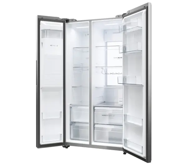 Haier Seria 7 SBS HSW79F18CIMM Funkcje AI Pełny No Frost 177,5cm Dystrybutor wody Zdalne sterowanie Platinum Inox - Kup na Raty - RRSO 0%