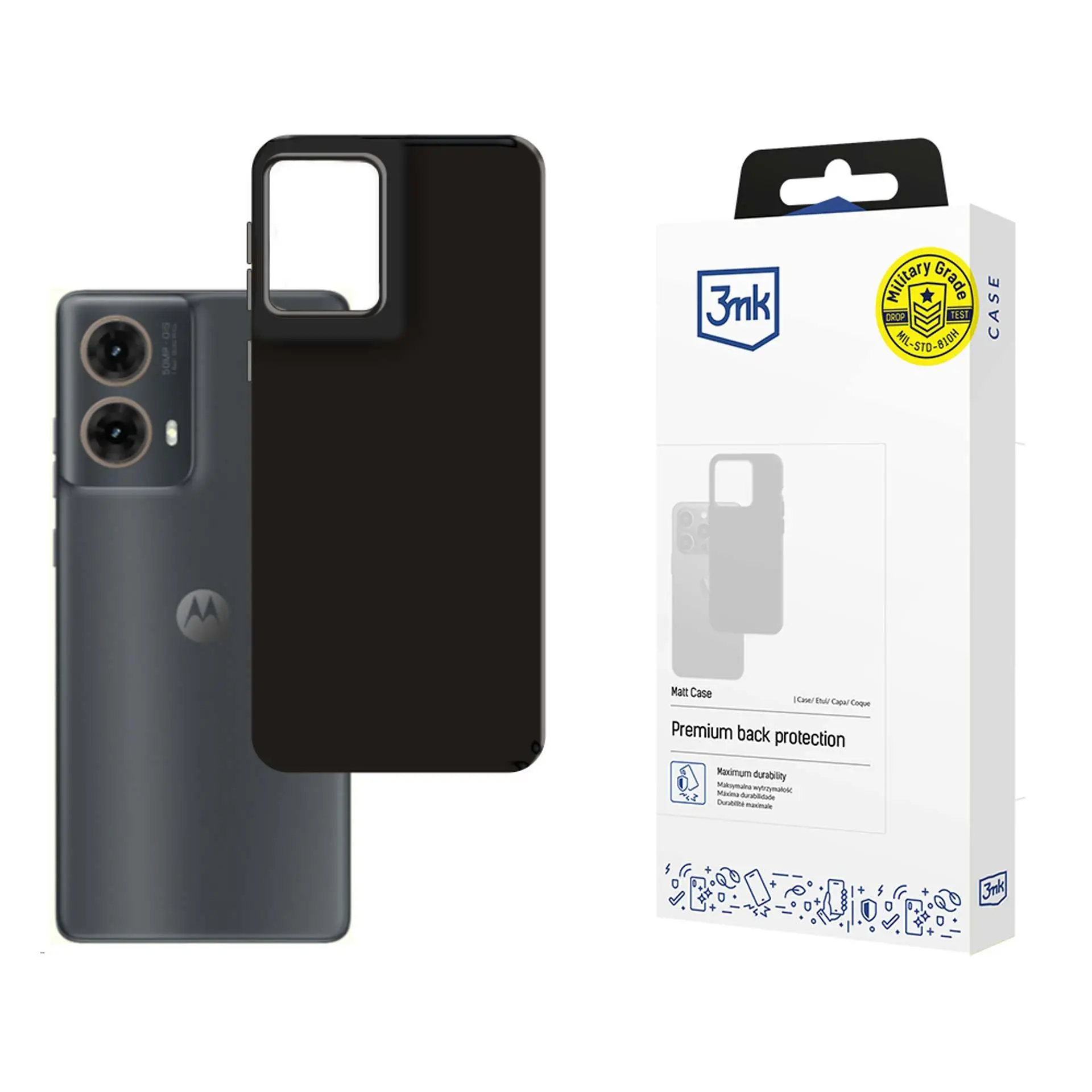 Etui 3mk Matt Case do Motorola Moto G85  Czarny