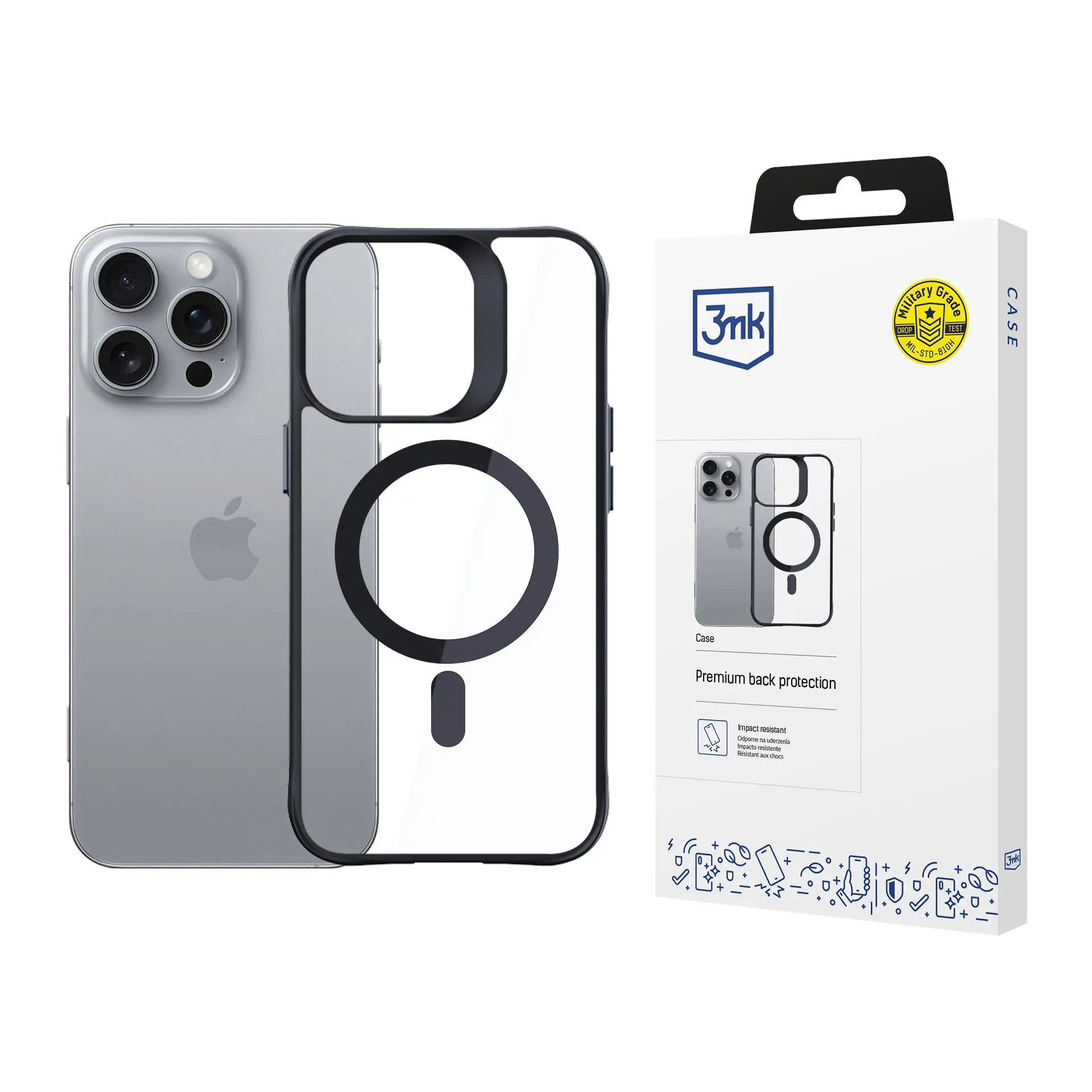 Etui 3mk Satin Armor MagCase do Apple iPhone 16 Pro Max Czarny