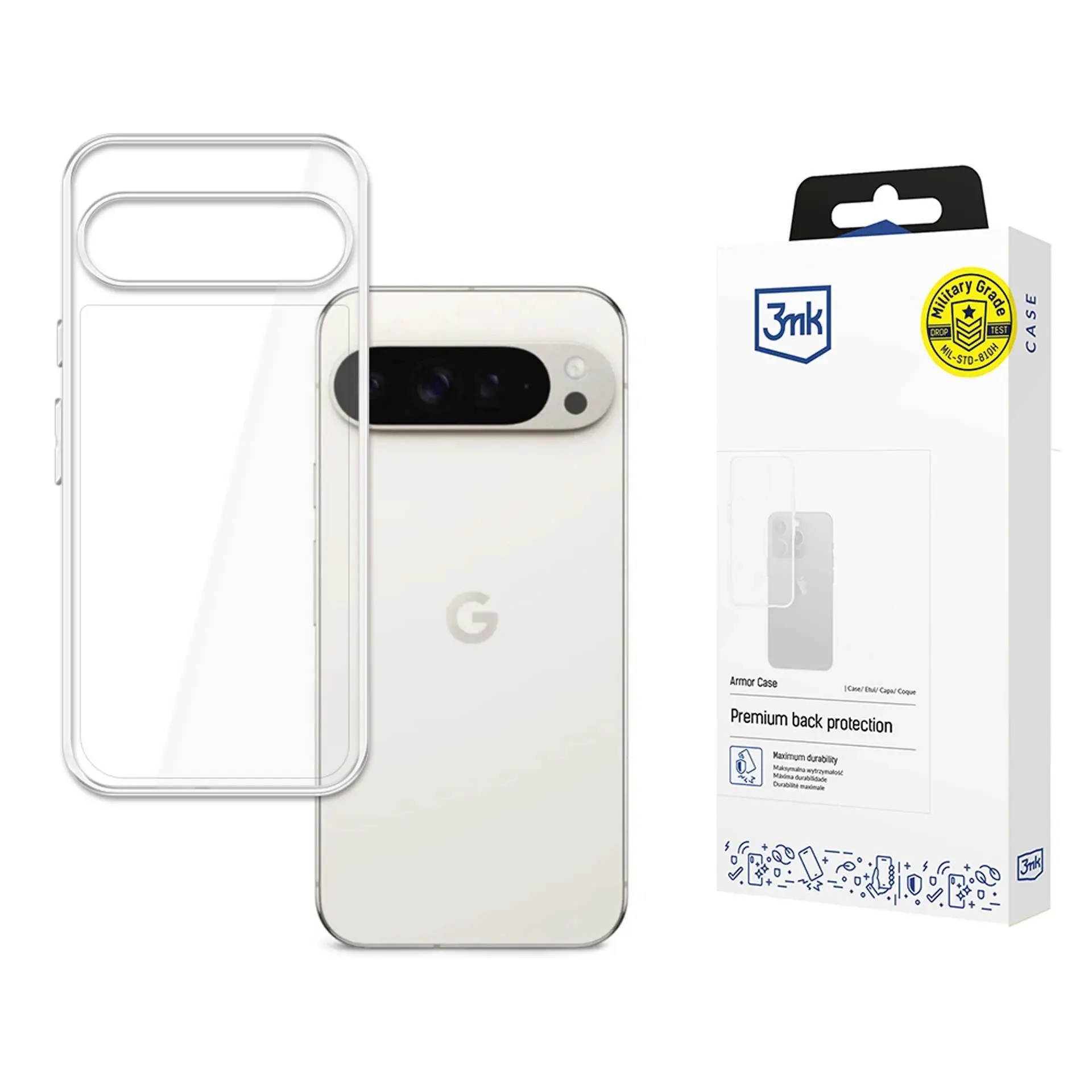 Etui 3mk Armor Case do Google Pixel 9 XL Przezroczysty