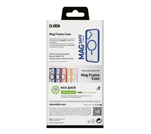 SBS Mag Frame TEMAGCOLIP1661B do iPhone 16 Niebieski
