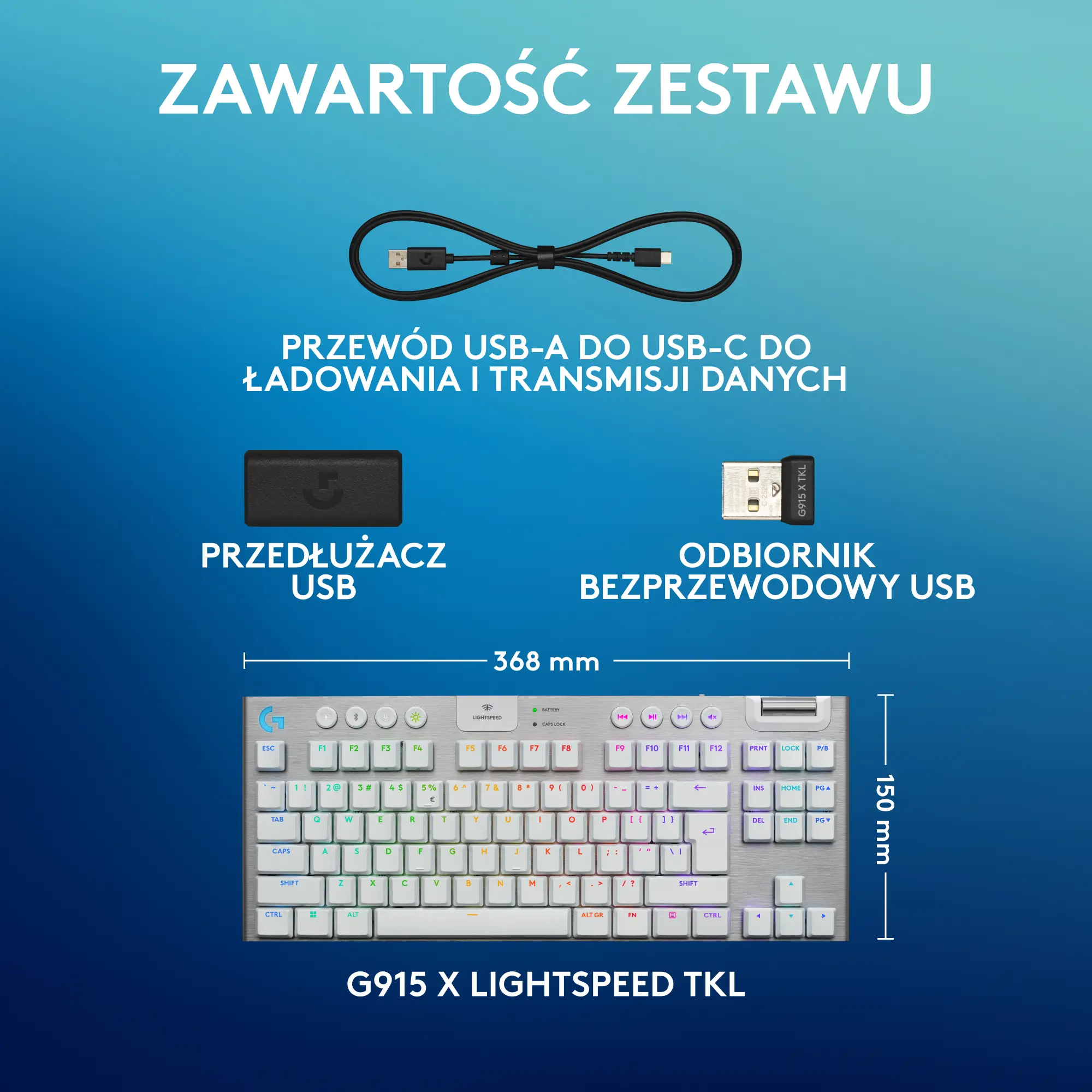 Klawiatura mechaniczna Logitech G915 X Lightspeed TKL GL