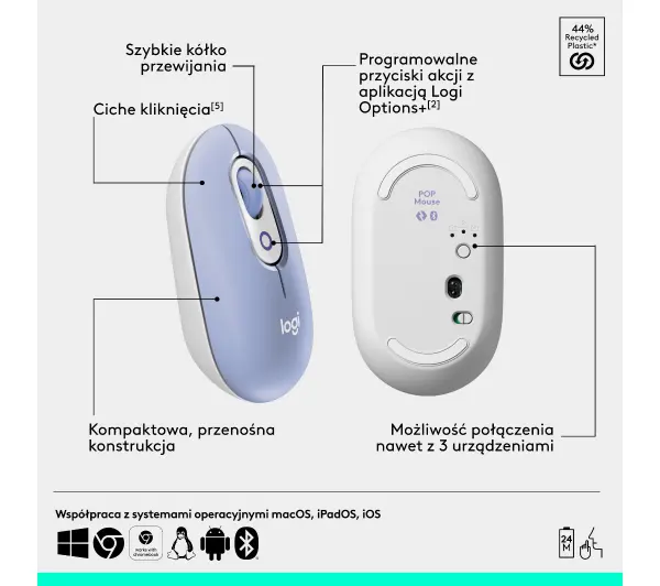 Logitech POP Icon Combo Fioletowy