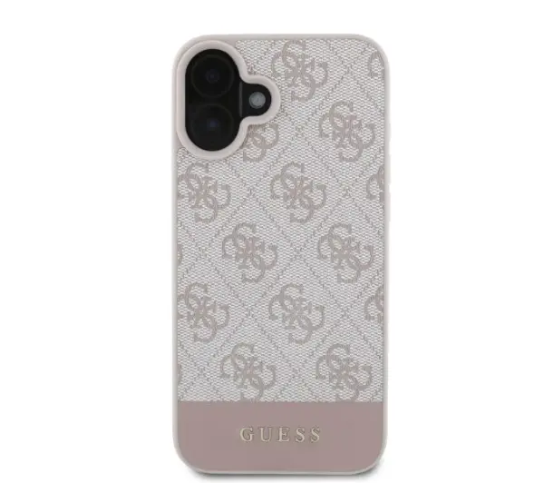 Guess hardcase 4G Bottom Stripe do iPhone 16 Różowy