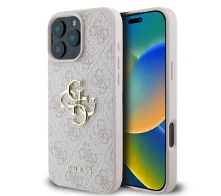 Guess hardcase 4G Big Logo do iPhone 16 Pro Max Różowy