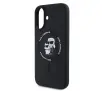 Etui Karl Lagerfeld Silicone KS Heads Ring MagSafe do iPhone 16 Czarny