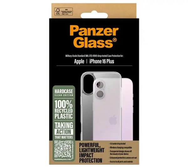 PanzerGlass HardCase do iPhone 16 Plus Przezroczysty