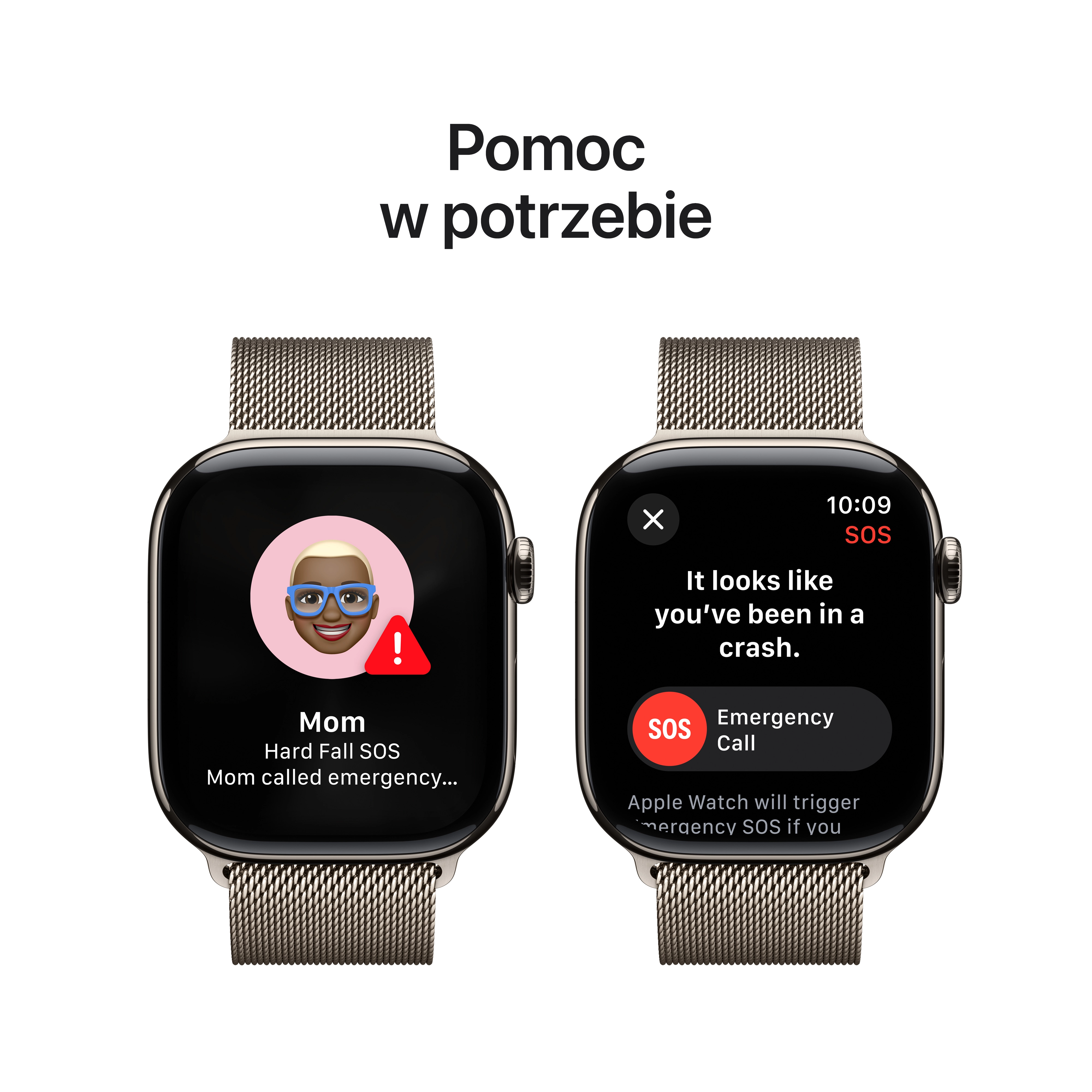 Apple Watch Series 10 GPS + Cellular koperta 46mm tytan naturalny bransoleta mediolańska naturalna M/L