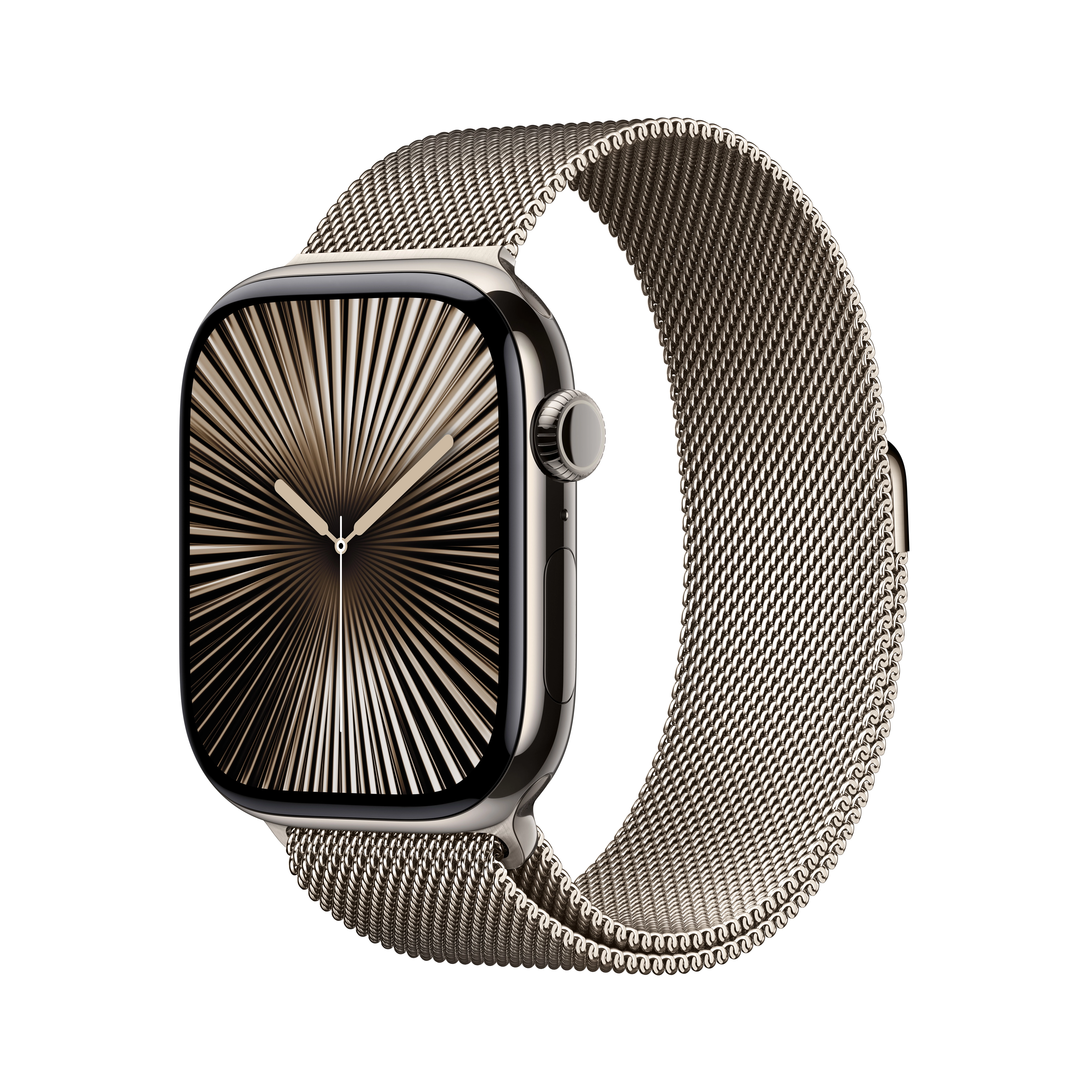Apple Watch Series 10 GPS + Cellular koperta 46mm tytan naturalny bransoleta mediolańska naturalna M/L
