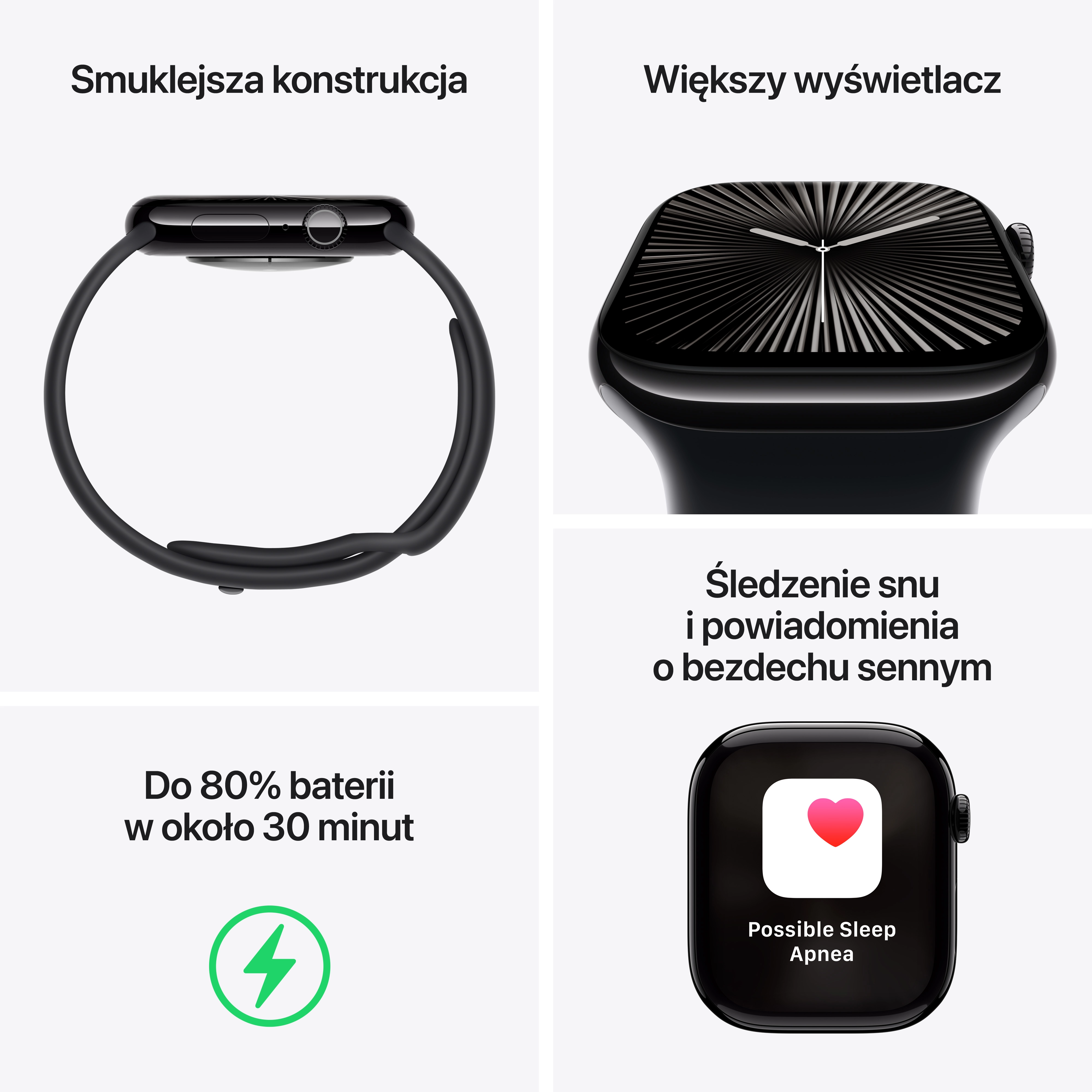 Apple Watch Series 10 GPS + Cellular koperta 46mm tytan naturalny bransoleta mediolańska naturalna M/L