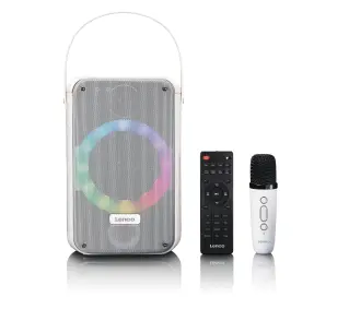 Lenco BTC-060WH 20W Karaoke LED Biały - Kup na Raty - RRSO 0%