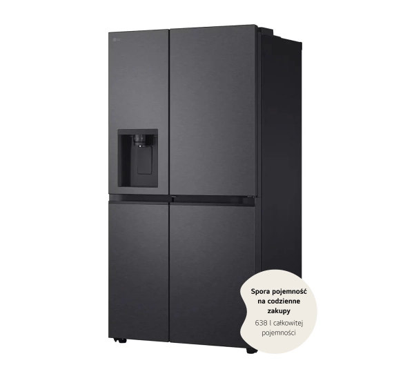 LG SBS GSJC40EPPE Pełny No Frost 179cm Dystrybutor wody Ciemny grafit mat - TRZECI -55%, ALBO 5-TY ZA 1ZŁ - Kup na Raty - RRSO 0%