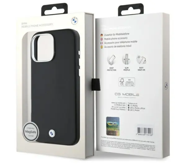 BMW Sign Full Wrapped Metal MagSafe do iPhone 16 Pro Max Czarny