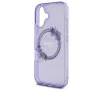 Etui Guess IML Flowers Wreath MagSafe do iPhone 16 Fioletowy