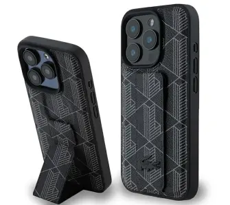 Etui Lacoste Grip Stand Mono do iPhone 16 Pro Czarny
