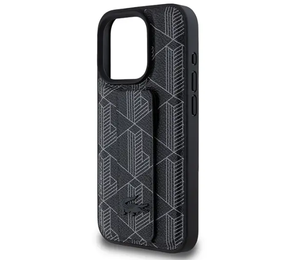 Lacoste Grip Stand Mono do iPhone 16 Pro Czarny