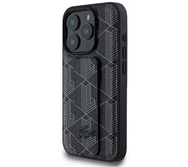 Lacoste Grip Stand Mono do iPhone 16 Pro Czarny