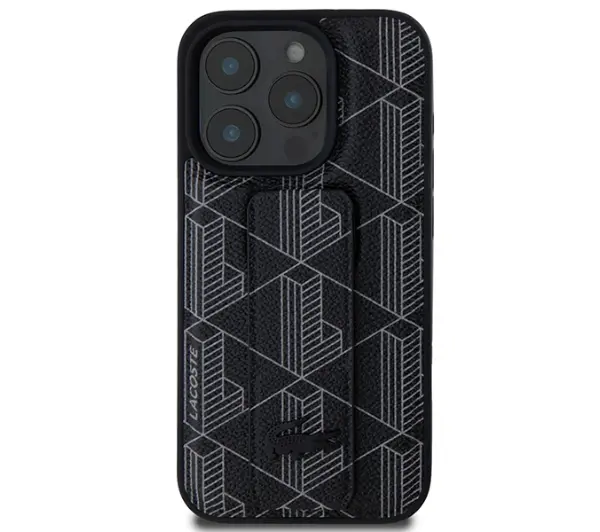 Lacoste Grip Stand Mono do iPhone 16 Pro Czarny