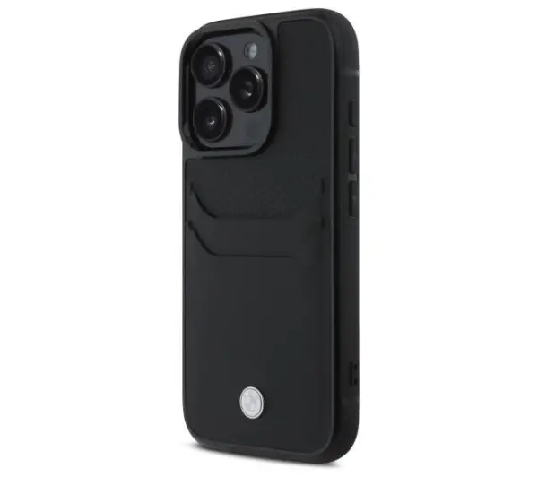 BMW Sign Leather Cardslot do iPhone 16 Pro Max Czarny