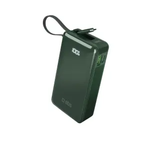 SBS TTBB10000LCDTCPD20G 10000mAh PD 20W Wbudowany kabel USB-C Zielony