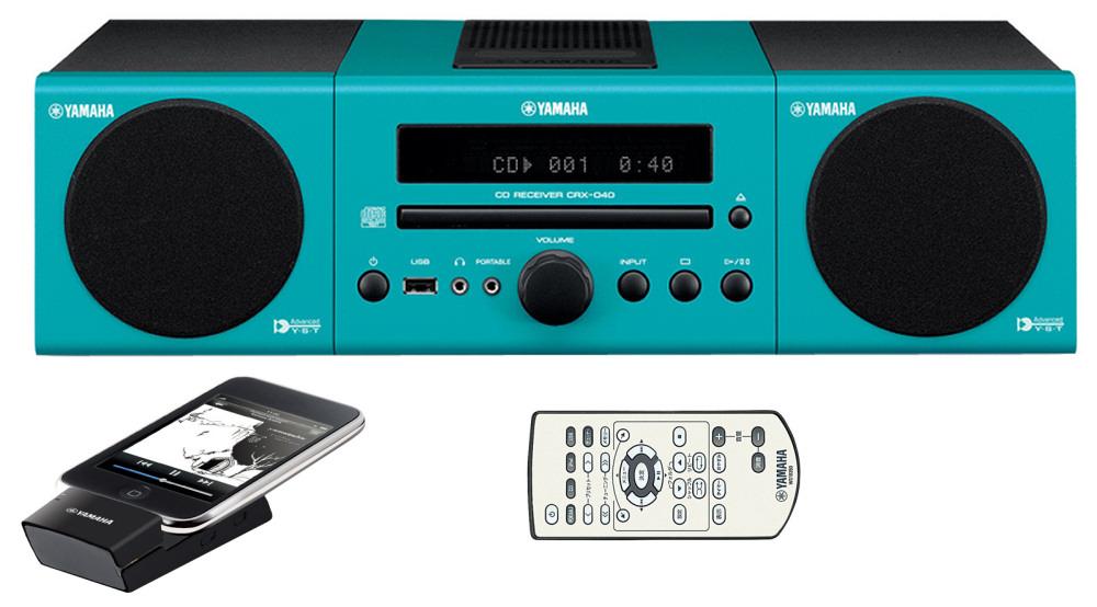 Wieża Yamaha MCR-140 + nadajnik do iPoda (jasnoniebieski)