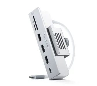 Hub USB Satechi ST-UCICHS USB-C Clamp Hub iMac Srebrny