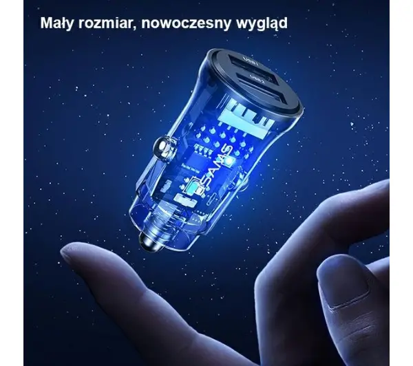 USAMS 3A 2xUSB-A Fast Charge Niebieski