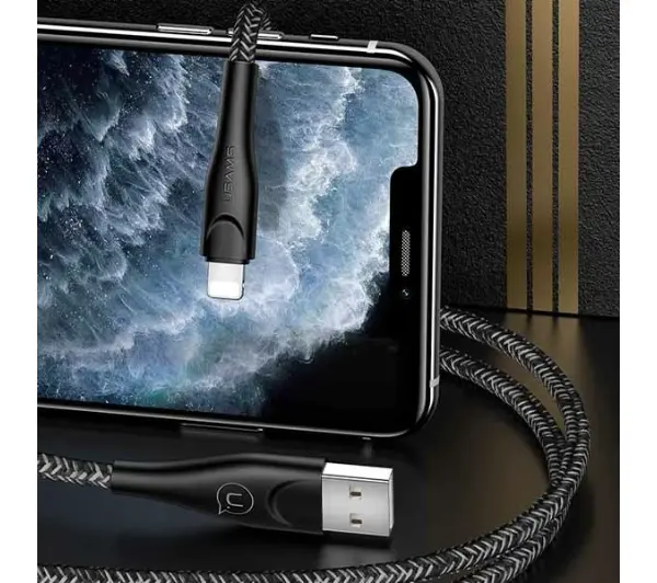 USAMS USB do Lightning 2A Fast Charge 1m Czerwony