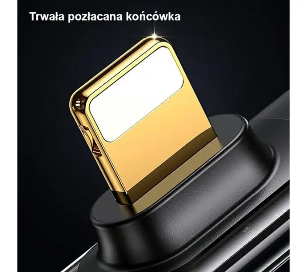 USAMS USB-C do Lightning PD 20W Fast Charging Iceflake Series 1,2m Czarny