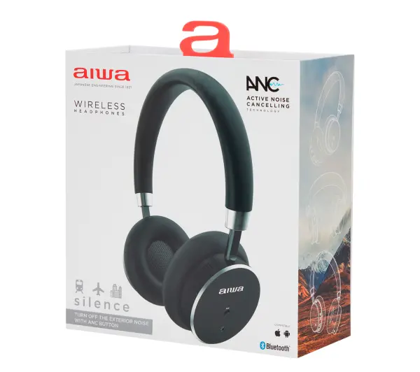 Aiwa HSTBTN-800BK Nauszne Bluetooth 4.0 Czarny