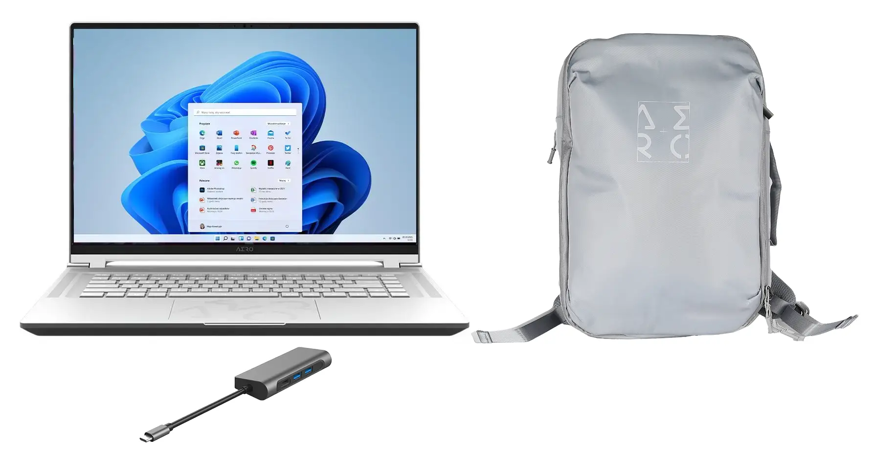 Laptop gamingowy Gigabyte AERO 16 OLED 2023 BSF-H3EE954SH 16" i7-13620H 16GB RAM 1TB Dysk SSD RTX4070 DLSS3 Win11 Srebrny + Zestaw AKC