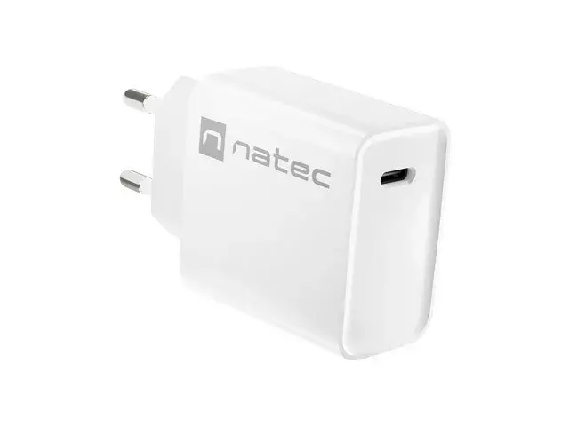 Ładowarka sieciowa Natec Ribera 1x USB-C 20W Biały
