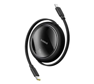 Baseus Free2Pull USB-C 20W 1m Czarny - ⚡ EURO HIT CENOWY! ⚡