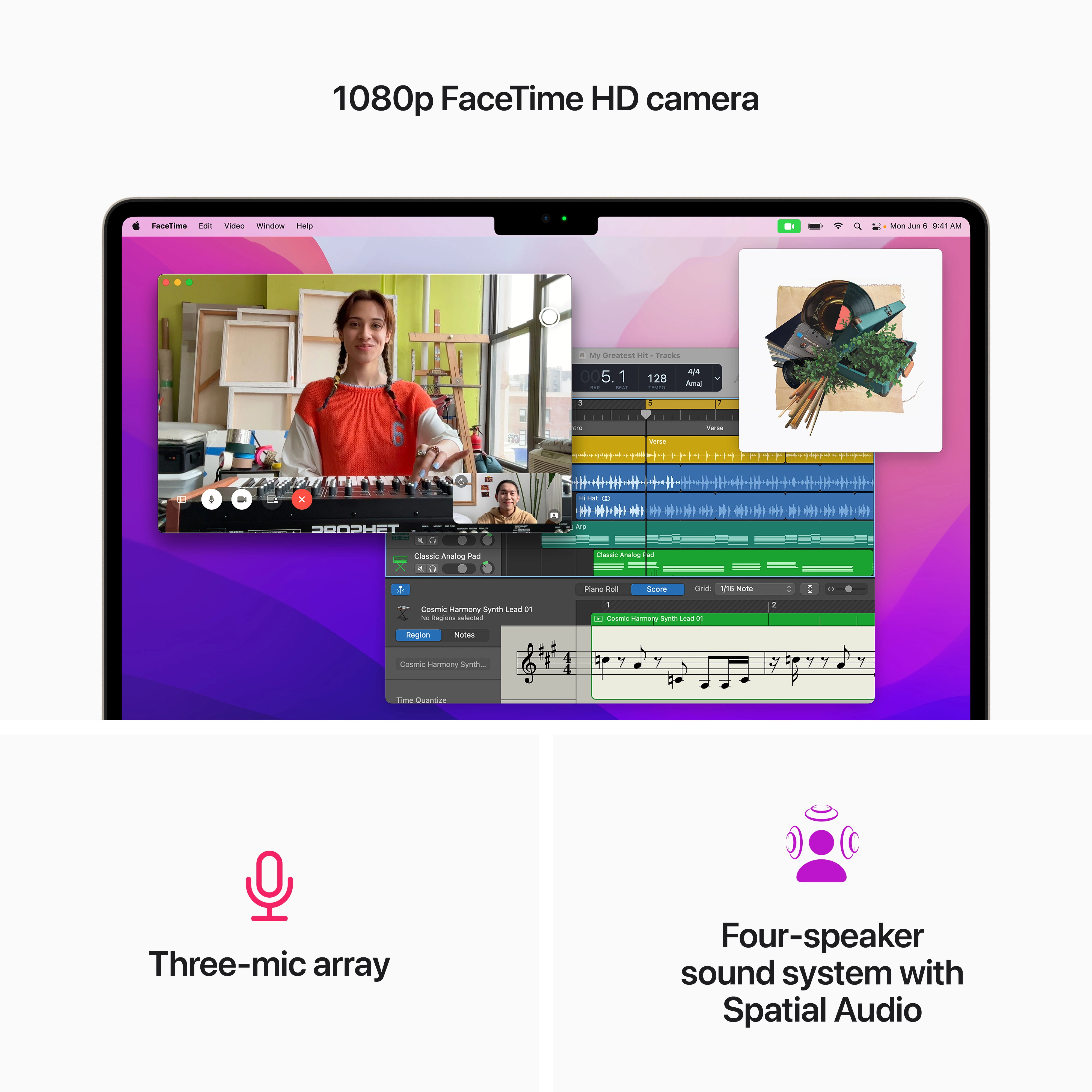 Apple MacBook Air 13,6" M2 16GB RAM 256GB Dysk macOS Księżycowa Poświata