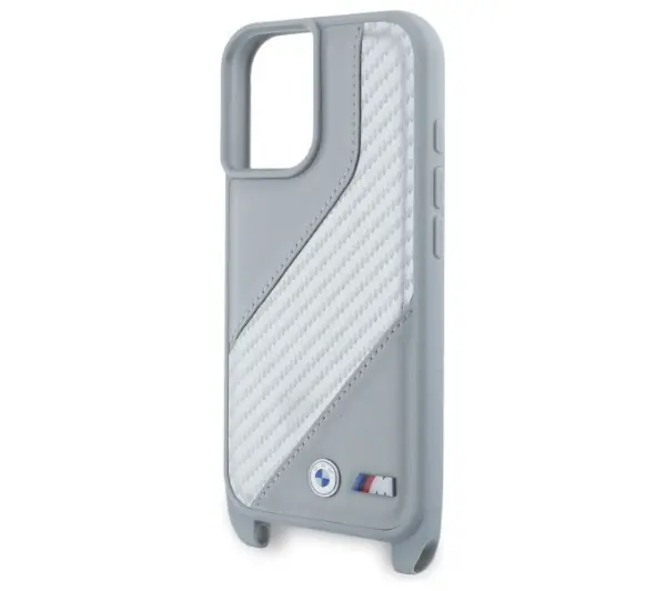 BMW M Edition Carbon Stripe & Strap do iPhone 16 Szary