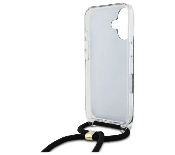 Guess Crossbody Cord 4G Print do iPhone 16 Czarny