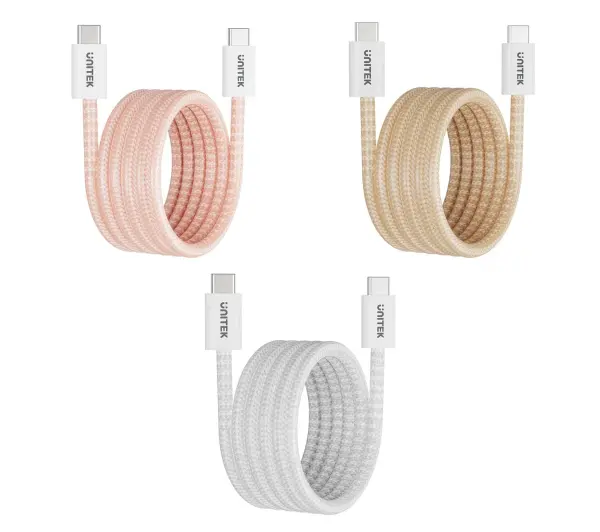 Unitek USB-C do USB-C PD 100W 1m Beżowy
