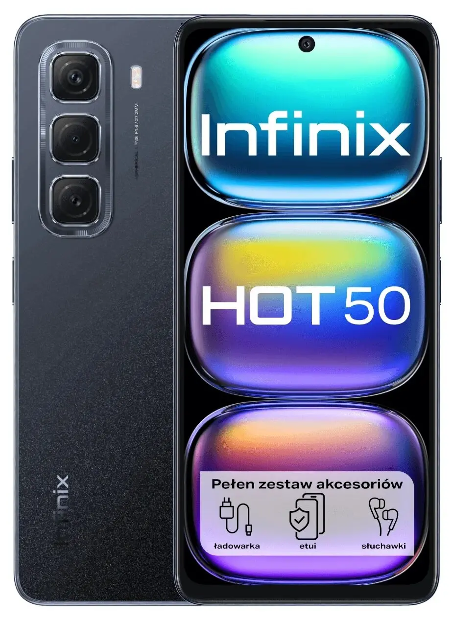 Smartfon Infinix Hot 50 8/128GB 6,78" 120Hz 50Mpix Czarny